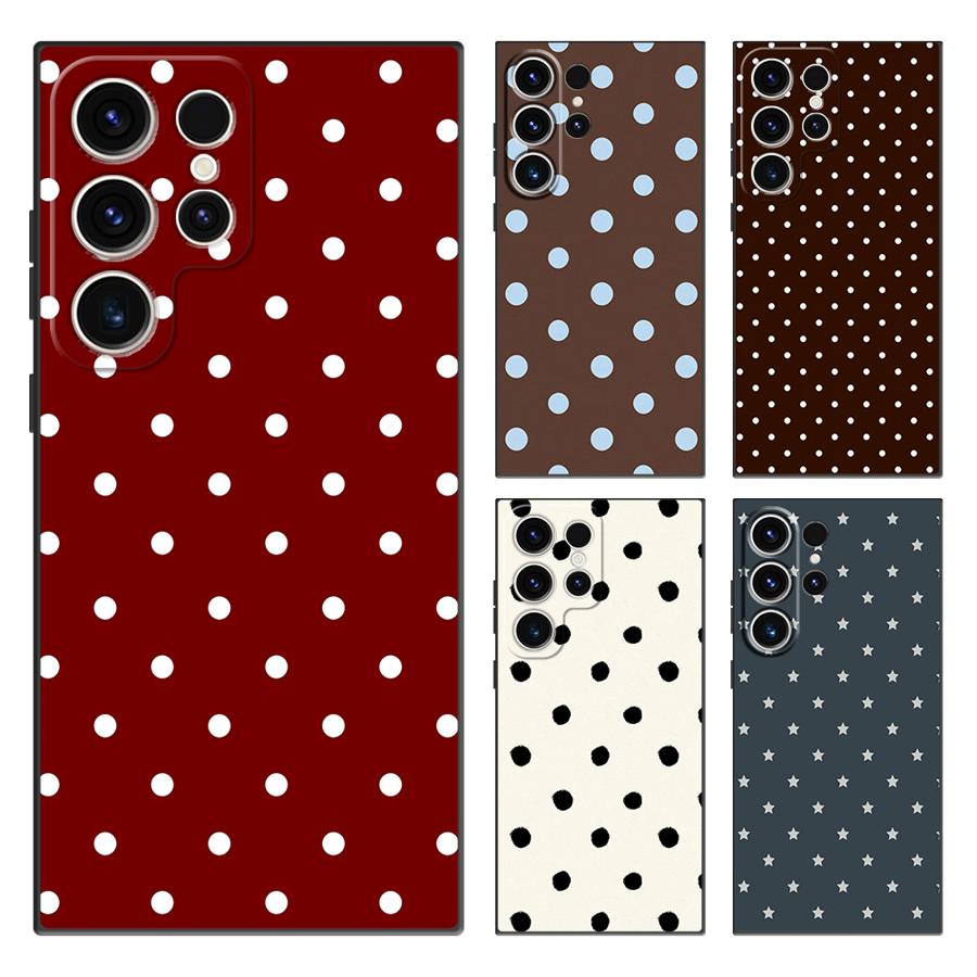 Tablet S9 Fe Accessories - Retro Puantiyeli Funda Telefon Kılıfı Samsung
