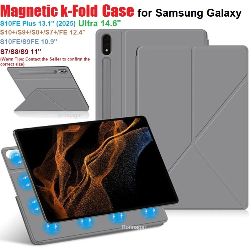 Tablet S9 Fe Accessories - Manyetik tablet kılıfı Samsung Galaxy Tab