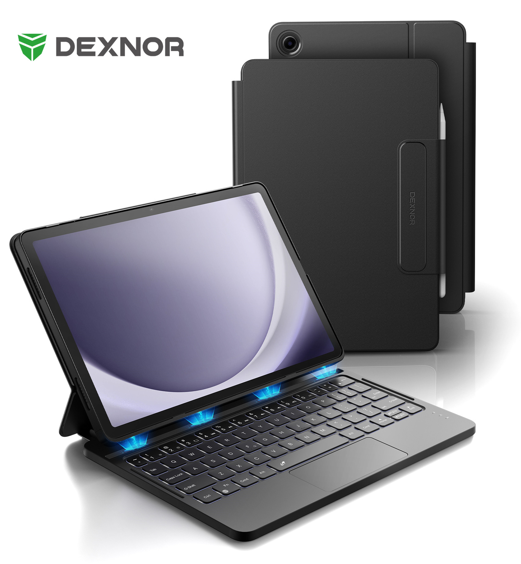 Galaxy Tablet Accessories - Samsung Galaxy Tab A9+Plus Kılıfı Klavyeli