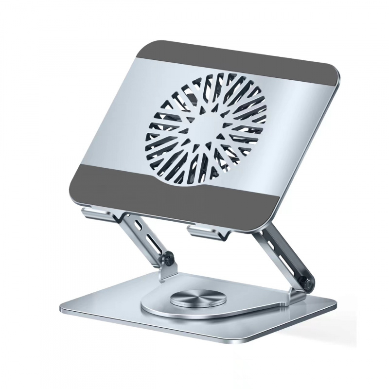 Cooling Stand Tablet - Karbon Çelik 360 Derece Dönebilen Dizüstü