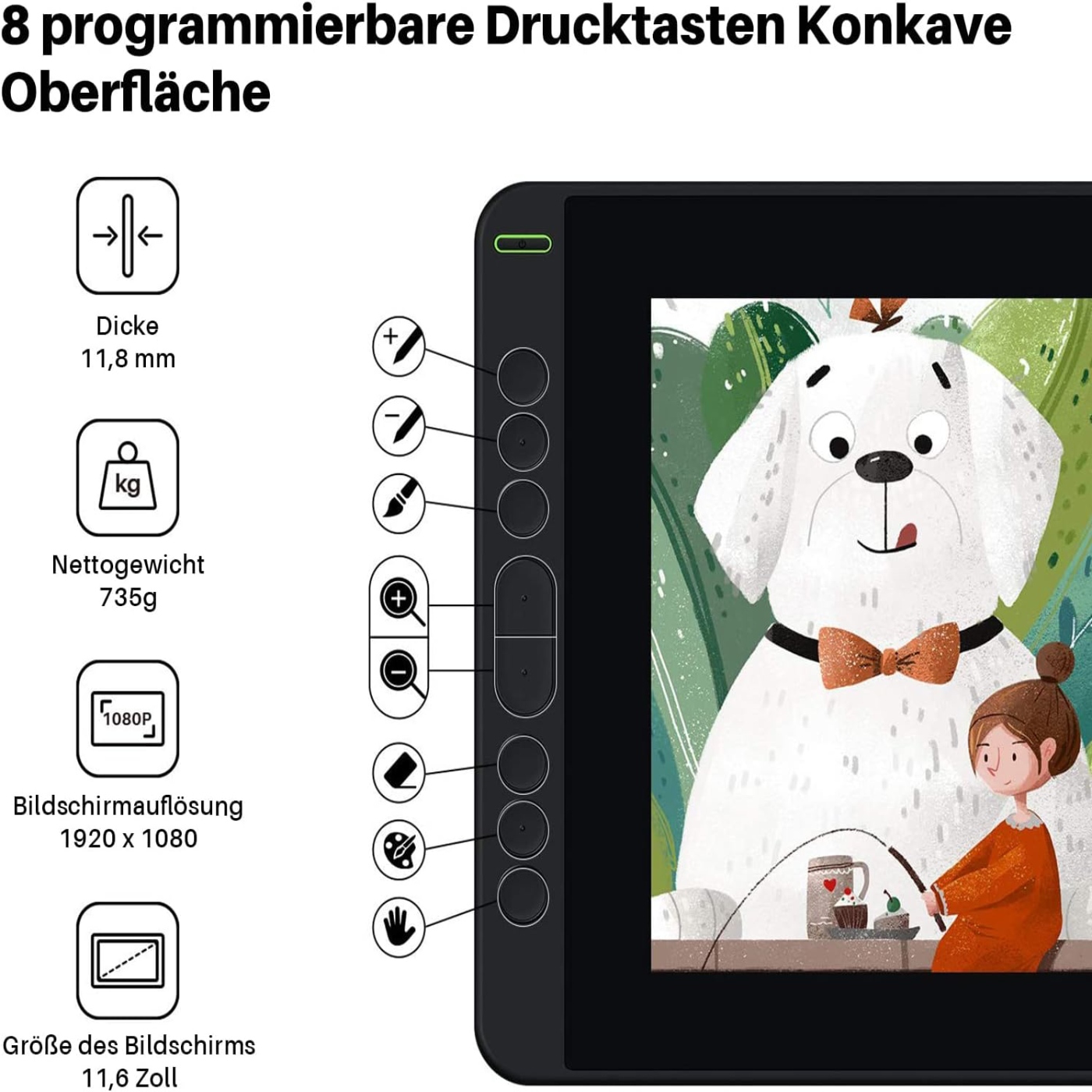 HUION Kamvas 12 11.6 İnç Çizim - Graphic Tablet Accessories incelemesi ve fiyatı