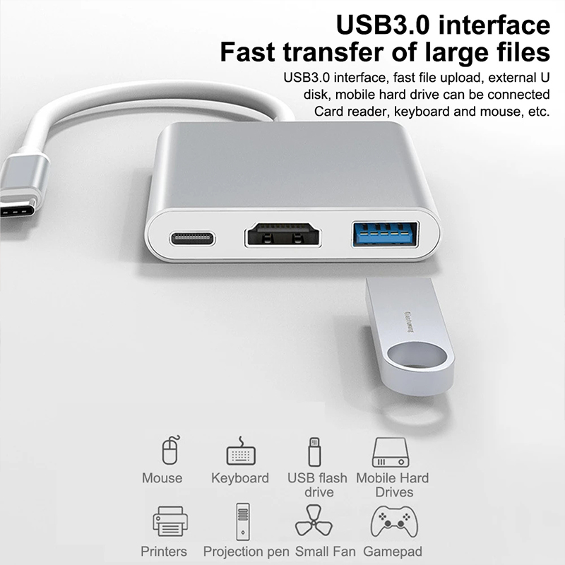 3'ü 1 arada USB Type C Hub, 4K - Tablet Pc Accessories incelemesi ve fiyatı