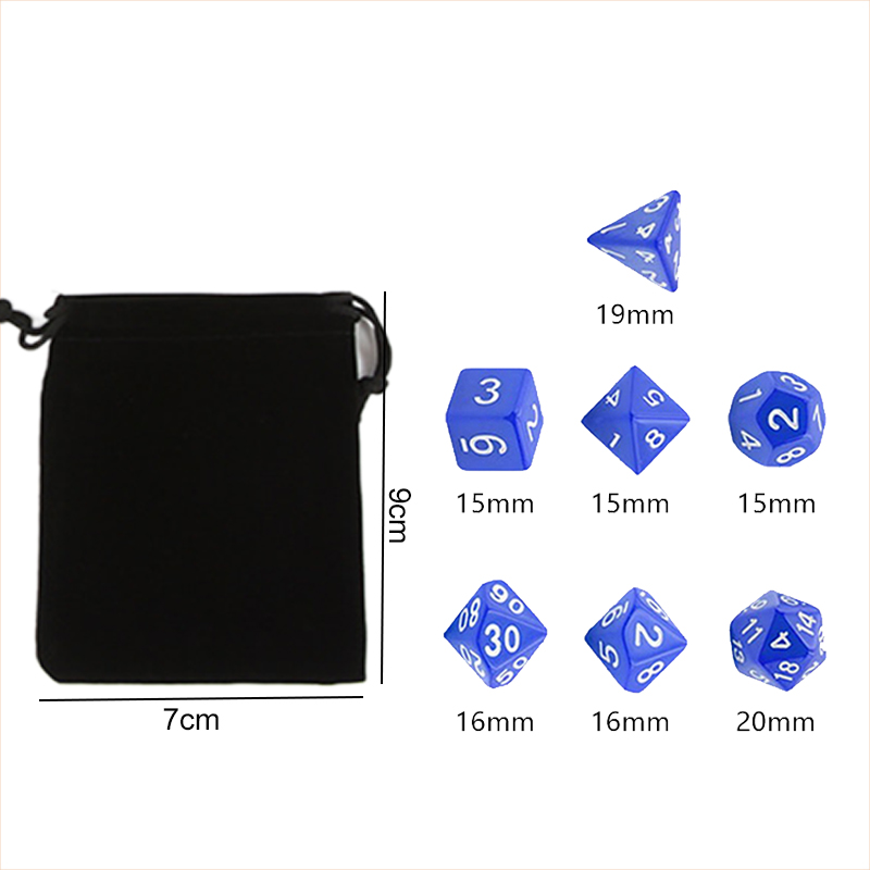 7 Parçalı Çok Yüzlü Zar Seti,  - Tablet Accessories Kit incelemesi ve fiyatı